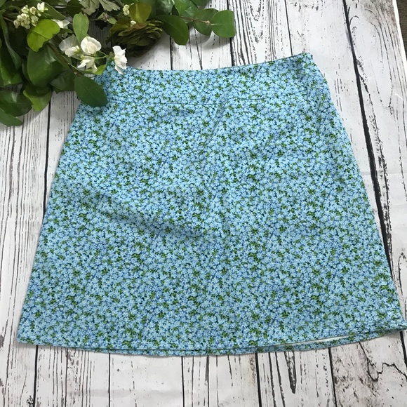 Chaus Skirt Forget-Me-Not Floral Pattern - Picture 1 of 10
